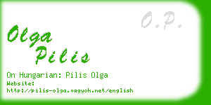 olga pilis business card